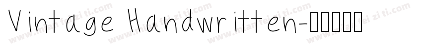 Vintage Handwritten字体转换